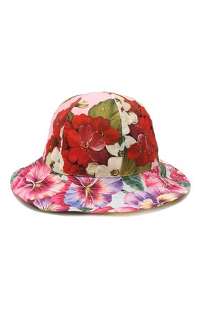 Детская хлопковая панама DOLCE & GABBANA розового цвета по цене 12600 руб., арт. LB4H48/G7VVD | Фото 2 Детская хлопковая панама DOLCE & GABBANA розового цвета, арт. LB4H48/G7VVD | Фото 2
