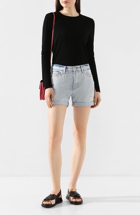 Женские джинсовые шорты FRAME DENIM голубого цвета по цене 26050 руб., арт. LBUSCF385/A | Фото 2 Женские джинсовые шорты FRAME DENIM голубого цвета, арт. LBUSCF385/A | Фото 2