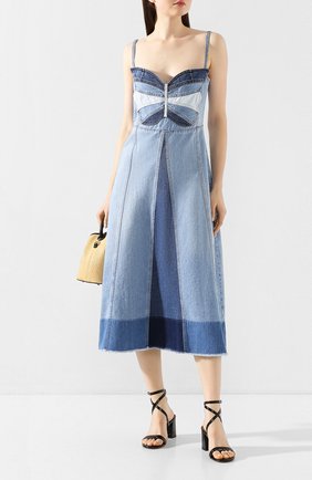 Женское джинсовое платье REDVALENTINO голубого цвета по цене 52050 руб., арт. TR0DA00F/53U | Фото 2 Женское джинсовое платье REDVALENTINO голубого цвета, арт. TR0DA00F/53U | Фото 2