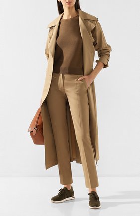 Женский топ из смеси шелка и хлопка LORO PIANA хаки цвета по цене 84600 руб., арт. FAG1725 | Фото 2 Женский топ из смеси шелка и хлопка LORO PIANA хаки цвета, арт. FAG1725 | Фото 2