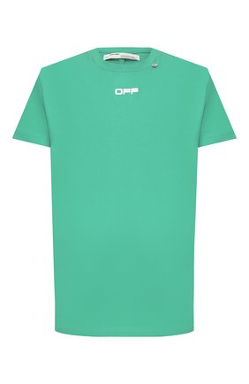 Мужская хлопковая футболка OFF-WHITE зеленого цвета по цене 21900 руб., арт. 0MAA027S201850054488 | Фото 1 Мужская хлопковая футболка OFF-WHITE зеленого цвета, арт. 0MAA027S201850054488 | Фото 1