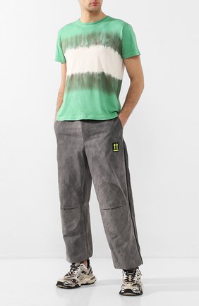 Мужская хлопковая футболка OFF-WHITE зеленого цвета по цене 36500 руб., арт. 0MAA036S201850254401 | Фото 2 Мужская хлопковая футболка OFF-WHITE зеленого цвета, арт. 0MAA036S201850254401 | Фото 2