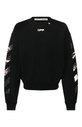 Мужской хлопковый свитшот OFF-WHITE черного цвета по цене 36500 руб., арт. 0MBA035S20E300041088 | Фото 1 Мужской хлопковый свитшот OFF-WHITE черного цвета, арт. 0MBA035S20E300041088 | Фото 1
