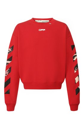 Мужской хлопковый свитшот OFF-WHITE красного цвета по цене 36500 руб., арт. 0MBA035S20E300042088 | Фото 1 Мужской хлопковый свитшот OFF-WHITE красного цвета, арт. 0MBA035S20E300042088 | Фото 1