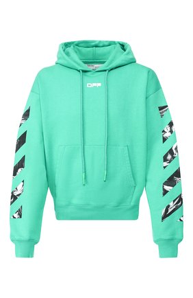 Мужской хлопковое худи OFF-WHITE зеленого цвета по цене 39900 руб., арт. 0MBB037S20E300054488 | Фото 1 Мужской хлопковое худи OFF-WHITE зеленого цвета, арт. 0MBB037S20E300054488 | Фото 1