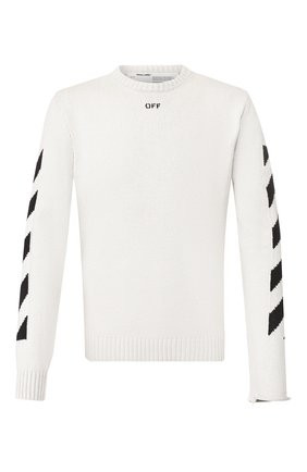 Мужской хлопковый свитер OFF-WHITE светло-серого цвета по цене 37600 руб., арт. 0MHE023S20G730220610 | Фото 1 Мужской хлопковый свитер OFF-WHITE светло-серого цвета, арт. 0MHE023S20G730220610 | Фото 1