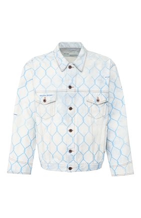 Мужская джинсовая куртка OFF-WHITE голубого цвета по цене 86650 руб., арт. 0MYE051S203860307131 | Фото 1 Мужская джинсовая куртка OFF-WHITE голубого цвета, арт. 0MYE051S203860307131 | Фото 1