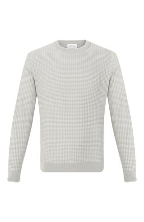 Мужской хлопковый джемпер BRIONI светло-серого цвета по цене 61600 руб., арт. UMQ90L/P9K20 | Фото 1 Мужской хлопковый джемпер BRIONI светло-серого цвета, арт. UMQ90L/P9K20 | Фото 1 (Рукава: Длинные; Мужское Кросс-КТ: Джемперы; Материал внешний: Хлопок; Принт: Без принта; Длина (для топов): Стандартные; Вырез: Круглый)