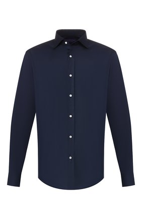 Мужская хлопковая сорочка RALPH LAUREN темно-синего цвета по цене 44100 руб., арт. 791600888 | Фото 1 Мужская хлопковая сорочка RALPH LAUREN темно-синего цвета, арт. 791600888 | Фото 1 (Длина (для топов): Стандартные; Рукава: Длинные; Материал внешний: Хлопок; Случай: Формальный; Принт: Однотонные; Мужское Кросс-КТ: Сорочка-одежда; Манжеты: На пуговицах; Воротник: Акула)
