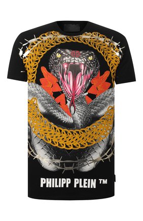 Мужская хлопковая футболка PHILIPP PLEIN черного цвета по цене 49830 руб., арт. S20C MTK4292 PJO002N | Фото 1 Мужская хлопковая футболка PHILIPP PLEIN черного цвета, арт. S20C MTK4292 PJO002N | Фото 1