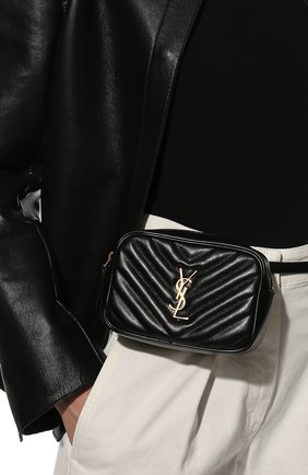 Женская поясная сумка lou SAINT LAURENT черного цвета по цене 69400 руб., арт. 614031/DV707 | Фото 2 Женская поясная сумка lou SAINT LAURENT черного цвета, арт. 614031/DV707 | Фото 2 (Материал: Натуральная кожа; Размер: mini; Ремень/цепочка: На ремешке; Стили: Классический; Кросс-КТ: другое; Застежка: Молния)