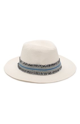 Женская шляпа fedora MELISSA ODABASH белого цвета по цене 13550 руб., арт. FED0RA | Фото 2 Женская шляпа fedora MELISSA ODABASH белого цвета, арт. FED0RA | Фото 2