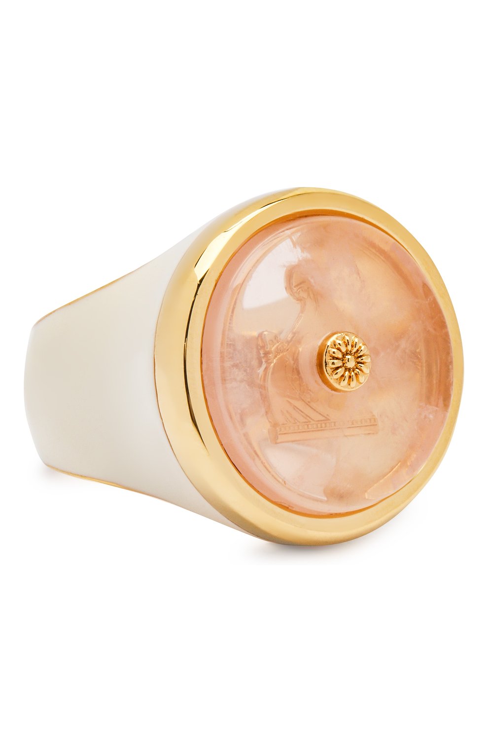 Женское кольцо LANVIN розового цвета, арт. AW-CJYR05-QUAR-P20 | Фото 1 (Материал: Металл)