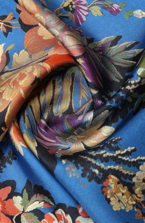 Женский шелковый платок DRIES VAN NOTEN синего цвета по цене 22550 руб., арт. 201-11302 | Фото 2 Женский шелковый платок DRIES VAN NOTEN синего цвета, арт. 201-11302 | Фото 2
