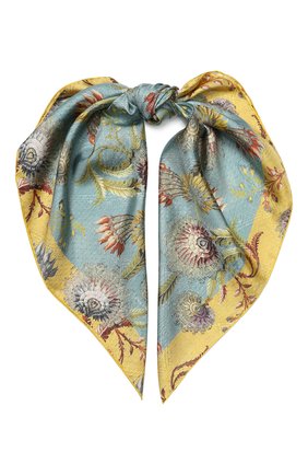 Женский шелковый платок DRIES VAN NOTEN голубого цвета по цене 29750 руб., арт. 201-11303 | Фото 1 Женский шелковый платок DRIES VAN NOTEN голубого цвета, арт. 201-11303 | Фото 1