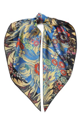 Женский шелковый платок DRIES VAN NOTEN синего цвета по цене 29750 руб., арт. 201-11303 | Фото 1 Женский шелковый платок DRIES VAN NOTEN синего цвета, арт. 201-11303 | Фото 1