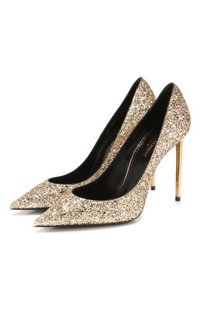 Женская туфли zoe SAINT LAURENT золотого цвета по цене 46200 руб., арт. 602624/EXVM0 | Фото 1 Женская туфли zoe SAINT LAURENT золотого цвета, арт. 602624/EXVM0 | Фото 1