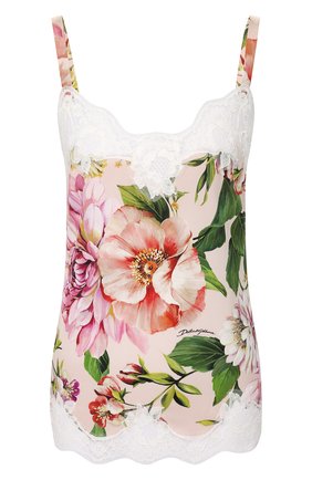 Женская шелковая майка DOLCE & GABBANA розового цвета по цене 52600 руб., арт. 07A00T/FSAZK | Фото 1 Женская шелковая майка DOLCE & GABBANA розового цвета, арт. 07A00T/FSAZK | Фото 1