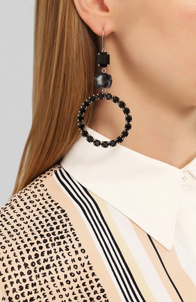 Женские серьги ISABEL MARANT черного цвета по цене 43000 руб., арт. BL0921-20P040B | Фото 2 Женские серьги ISABEL MARANT черного цвета, арт. BL0921-20P040B | Фото 2