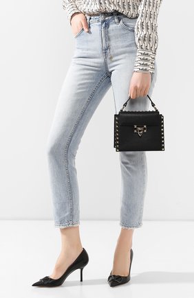 Женская сумка valentino garavani rockstud small VALENTINO черного цвета по цене 108000 руб., арт. TW0B0G49/VSF | Фото 2 Женская сумка valentino garavani rockstud small VALENTINO черного цвета, арт. TW0B0G49/VSF | Фото 2