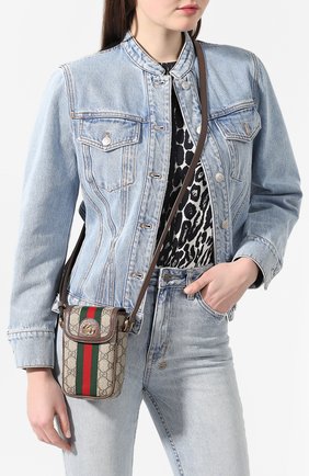 Женская сумка ophidia mini GUCCI бежевого цвета по цене 52300 руб., арт. 598912/96IWG | Фото 2 Женская сумка ophidia mini GUCCI бежевого цвета, арт. 598912/96IWG | Фото 2