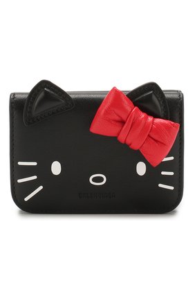 Женские кожаное портмоне hello kitty BALENCIAGA черного цвета по цене 31250 руб., арт. 619017/1CBQ3 | Фото 1 Женские кожаное портмоне hello kitty BALENCIAGA черного цвета, арт. 619017/1CBQ3 | Фото 1