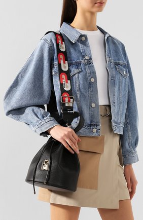 Женская сумка sleek small FURLA черного цвета по цене 33900 руб., арт. BAIA/W64 | Фото 2 Женская сумка sleek small FURLA черного цвета, арт. BAIA/W64 | Фото 2