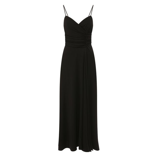 Платье из вискозы Giorgio Armani черного цвета