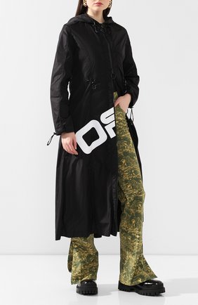 Женский плащ OFF-WHITE черного цвета по цене 103500 руб., арт. 0WEA202R20A390861001 | Фото 2 Женский плащ OFF-WHITE черного цвета, арт. 0WEA202R20A390861001 | Фото 2