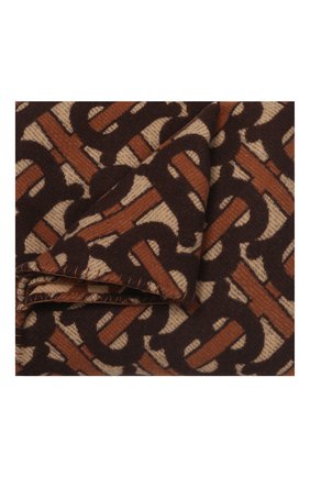 Плед из шерсти и кашемира BURBERRY коричневого цвета, арт. 8024527 | Фото 1