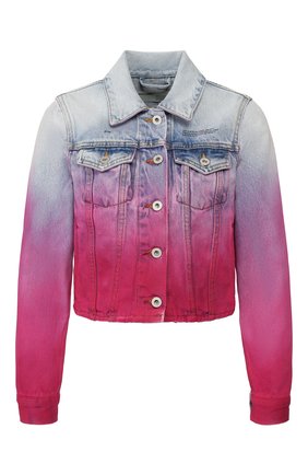 Женская джинсовая куртка OFF-WHITE синего цвета по цене 59000 руб., арт. 0WYE008R207730977128 | Фото 1 Женская джинсовая куртка OFF-WHITE синего цвета, арт. 0WYE008R207730977128 | Фото 1