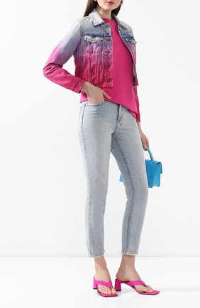 Женская джинсовая куртка OFF-WHITE синего цвета по цене 59000 руб., арт. 0WYE008R207730977128 | Фото 2 Женская джинсовая куртка OFF-WHITE синего цвета, арт. 0WYE008R207730977128 | Фото 2