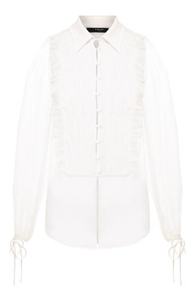 Женская шелковая блузка AMIRI белого цвета по цене 86050 руб., арт. Y0W10302CH | Фото 1 Женская шелковая блузка AMIRI белого цвета, арт. Y0W10302CH | Фото 1