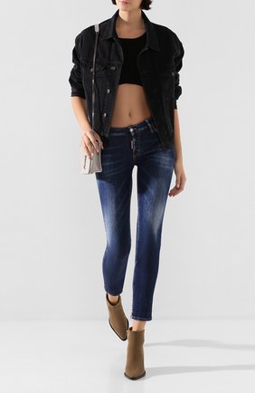 Женские джинсы DSQUARED2 синего цвета по цене 31400 руб., арт. S73LA0239/S30685 | Фото 2 Женские джинсы DSQUARED2 синего цвета, арт. S73LA0239/S30685 | Фото 2