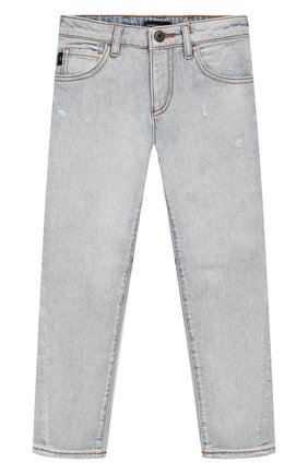 Детские джинсы EMPORIO ARMANI голубого цвета по цене 10850 руб., арт. 3H4J04/4D1YZ | Фото 1 Детские джинсы EMPORIO ARMANI голубого цвета, арт. 3H4J04/4D1YZ | Фото 1