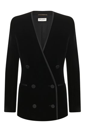 Женский жакет SAINT LAURENT черного цвета по цене 193000 руб., арт. 615864/Y525R | Фото 1 Женский жакет SAINT LAURENT черного цвета, арт. 615864/Y525R | Фото 1