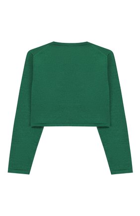 Детский хлопковое болеро DOLCE & GABBANA зеленого цвета по цене 16900 руб., арт. L5KW75/JACHZ/2-6 | Фото 2 Детский хлопковое болеро DOLCE & GABBANA зеленого цвета, арт. L5KW75/JACHZ/2-6 | Фото 2