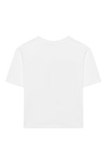 Детская хлопковая футболка DOLCE & GABBANA белого цвета, арт. L5JTAZ/G7WQT/2-6 | Фото 2 (Девочки Кросс-КТ: футболка-одежда; Рукава: Короткие; Принт: С принтом; Региональные ограничения белый список (Axapta Mercury): RU; Материал внешний: Хлопок; Ростовка одежда: 2 года | 92 см, 3 года | 98 см, 4 года | 104 см, 5 лет | 110 см, 6 лет | 116 см)