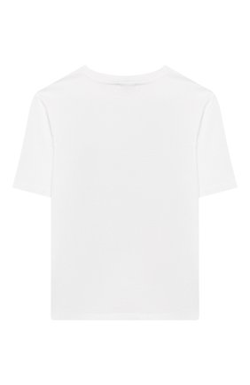 Детская хлопковая футболка DOLCE & GABBANA белого цвета по цене 10450 руб., арт. L5JTAZ/G7WCQ/8-14 | Фото 2 Детская хлопковая футболка DOLCE & GABBANA белого цвета, арт. L5JTAZ/G7WCQ/8-14 | Фото 2