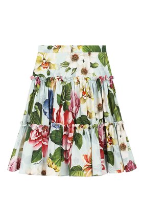 Детская хлопковая юбка DOLCE & GABBANA голубого цвета по цене 32100 руб., арт. L53I51/HS5GB/2-6 | Фото 2 Детская хлопковая юбка DOLCE & GABBANA голубого цвета, арт. L53I51/HS5GB/2-6 | Фото 2 (Материал внешний: Хлопок; Материал подклада: Хлопок; Случай: Повседневный; Региональные ограничения белый список (Axapta Mercury): RU; Ростовка одежда: 2 года | 92 см, 3 года | 98 см, 4 года | 104 см, 5 лет | 110 см, 6 лет | 116 см)
