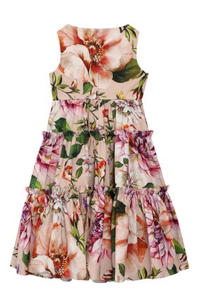 Детское хлопковое платье DOLCE & GABBANA светло-розового цвета по цене 57550 руб., арт. L52DF0/HS5F8/2-6 | Фото 2 Детское хлопковое платье DOLCE & GABBANA светло-розового цвета, арт. L52DF0/HS5F8/2-6 | Фото 2 (Материал подклада: Хлопок; Материал внешний: Хлопок; Рукава: Без рукавов, Короткие; Девочки Кросс-КТ: Платье-одежда; Случай: Повседневный; Принт: С принтом; Ростовка одежда: 2 года | 92 см, 3 года | 98 см, 4 года | 104 см, 5 лет | 110 см, 6 лет | 116 см)