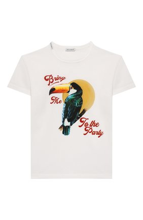 Детская хлопковая футболка DOLCE & GABBANA белого цвета по цене 12550 руб., арт. L4JT6S/G7WGK/8-14 | Фото 1 Детская хлопковая футболка DOLCE & GABBANA белого цвета, арт. L4JT6S/G7WGK/8-14 | Фото 1