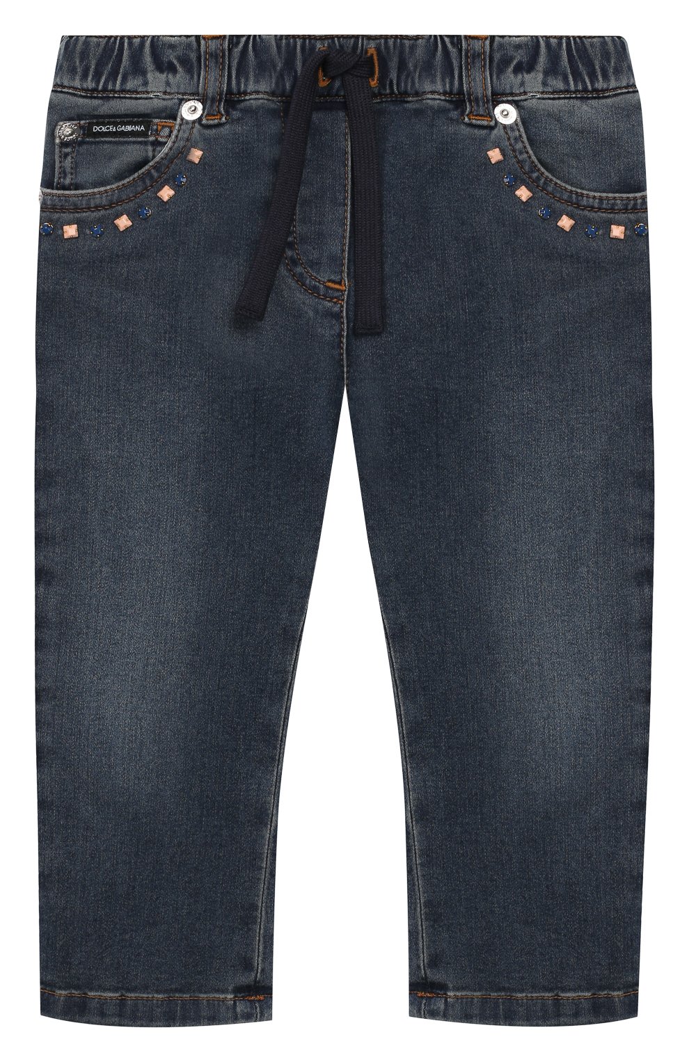 Детские джинсы DOLCE & GABBANA синего цвета, арт. L22F04/LD873 | Фото 1