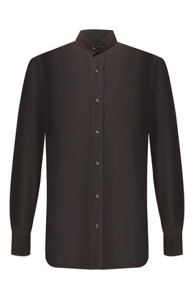 Мужская рубашка из смеси хлопка и шелка TOM FORD темно-серого цвета по цене 88150 руб., арт. 7FT575/94WGNH | Фото 1 Мужская рубашка из смеси хлопка и шелка TOM FORD темно-серого цвета, арт. 7FT575/94WGNH | Фото 1 (Рукава: Длинные; Длина (для топов): Стандартные; Материал внешний: Шелк, Хлопок; Случай: Повседневный; Воротник: Мандарин; Мужское Кросс-КТ: Рубашка-одежда; Манжеты: На пуговицах; Принт: Однотонные; Региональные ограничения белый список (Axapta Mercury): RU)