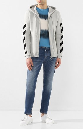 Мужская хлопковый кардиган OFF-WHITE светло-серого цвета по цене 58150 руб., арт. 0MHA080S20G730220610 | Фото 2 Мужская хлопковый кардиган OFF-WHITE светло-серого цвета, арт. 0MHA080S20G730220610 | Фото 2