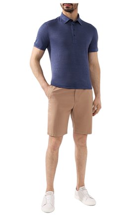 Мужское льняное поло ERMENEGILDO ZEGNA синего цвета по цене 29950 руб., арт. UU564/723 | Фото 2 Мужское льняное поло ERMENEGILDO ZEGNA синего цвета, арт. UU564/723 | Фото 2 (Материал внешний: Лен; Длина (для топов): Стандартные; Рукава: Короткие; Застежка: Пуговицы)