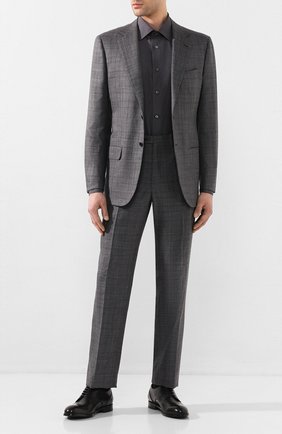 Мужская хлопковая сорочка ERMENEGILDO ZEGNA темно-серого цвета по цене 26100 руб., арт. 701356/9MS0PA | Фото 2 Мужская хлопковая сорочка ERMENEGILDO ZEGNA темно-серого цвета, арт. 701356/9MS0PA | Фото 2