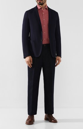 Мужская льняная рубашка CORNELIANI красного цвета по цене 29100 руб., арт. 85I126-0111912/00 | Фото 2 Мужская льняная рубашка CORNELIANI красного цвета, арт. 85I126-0111912/00 | Фото 2 (Мужское Кросс-КТ: Рубашка-одежда; Рукава: Короткие; Материал внешний: Лен; Длина (для топов): Стандартные; Принт: Однотонные; Случай: Повседневный; Воротник: Акула)