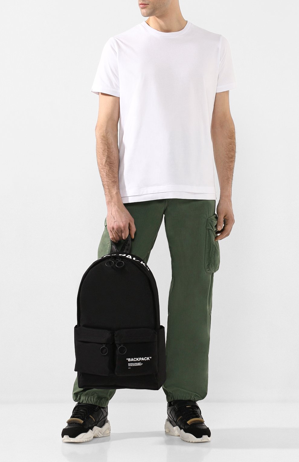 Мужской текстильный рюкзак OFF-WHITE черного цвета по цене 38500 руб., арт. 0MNB003R205210381001 | Фото 2 Мужской текстильный рюкзак OFF-WHITE черного цвета, арт. 0MNB003R205210381001 | Фото 2