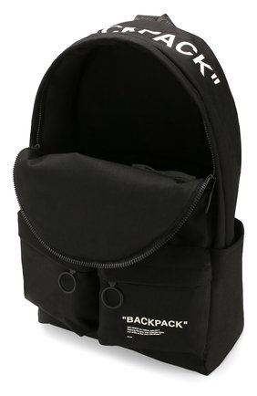 Мужской текстильный рюкзак OFF-WHITE черного цвета по цене 38500 руб., арт. 0MNB003R205210381001 | Фото 4 Мужской текстильный рюкзак OFF-WHITE черного цвета, арт. 0MNB003R205210381001 | Фото 4